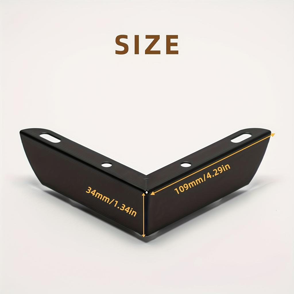 4PCS Simple L-Shaped 2-In-1 Furniture Leg Bedside Table Support Leg for Sofas Beds Tables Hardware Furniture Accessories