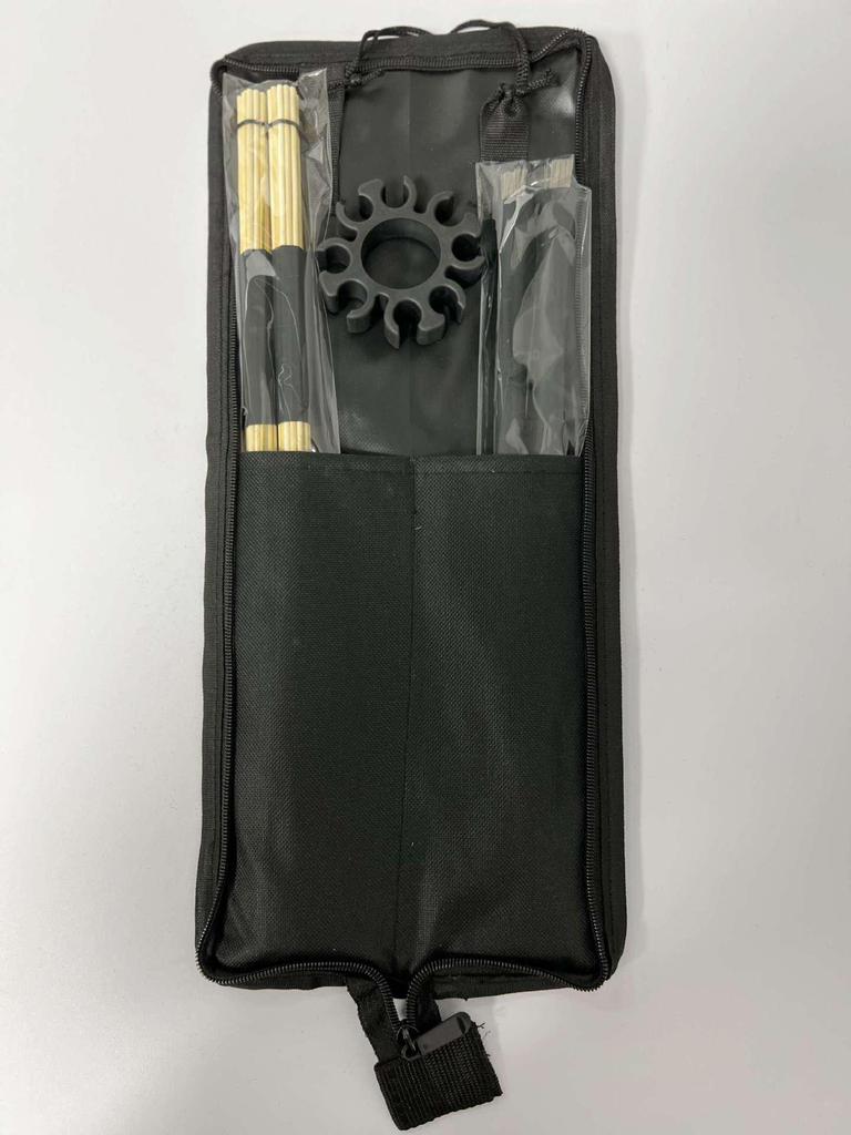 Wire Brush & 5A Drumsticks Set with Drumstick Bag - 19-Piece Drum Kit Accessories