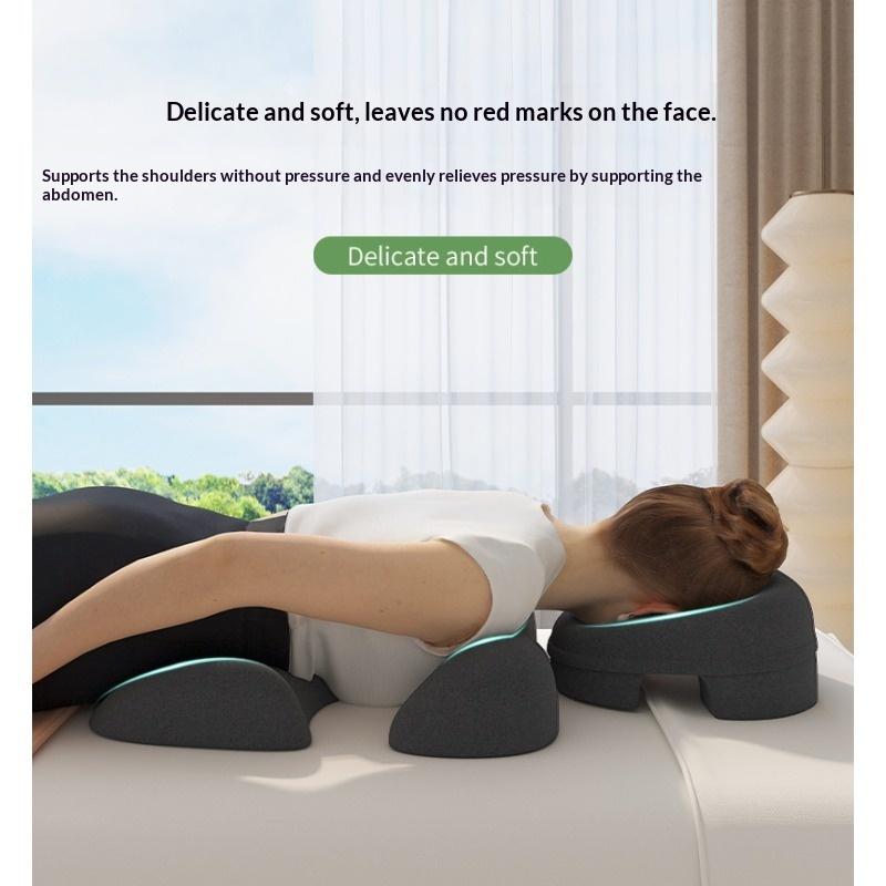 Memory Foam Face Pillow for Massage Bed Spa Salon Facial Hole Cushion with Chest Support for Comfortable Sleeping