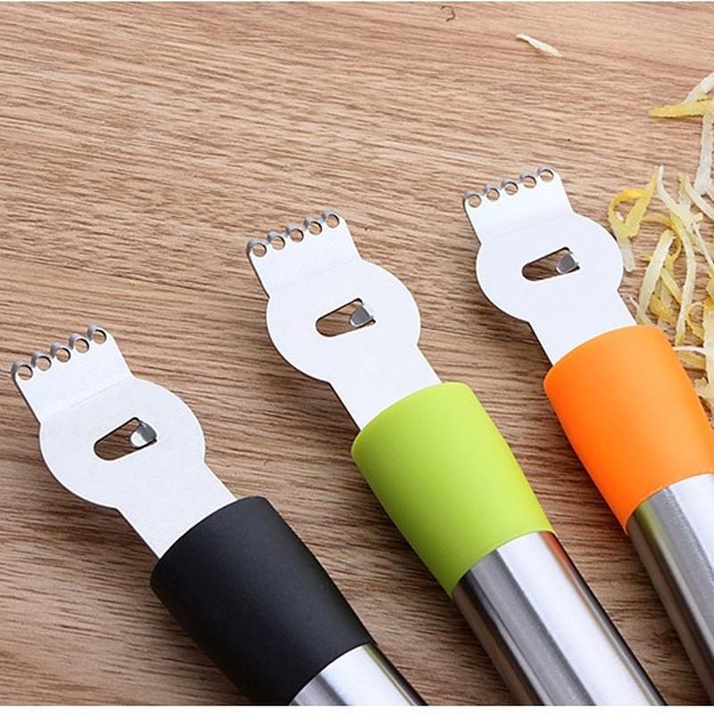 

1 шт. Нержавеющая сталь Фруктовые ножи Терка для снятия цедры с лимона и апельсина Овощечистка Ручки Нож для снятия цедры с лайма Инструмент