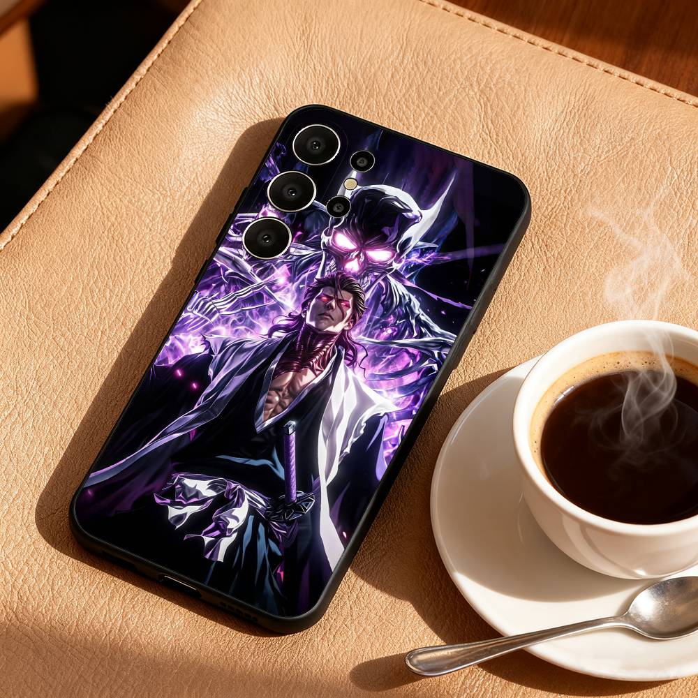B-Bleach Anime Aizen Phone Case For Samsung S26,S25,S24,S21,S22,S23,S30,Ultra,S20,FE,Lite,10,9,Black Cover