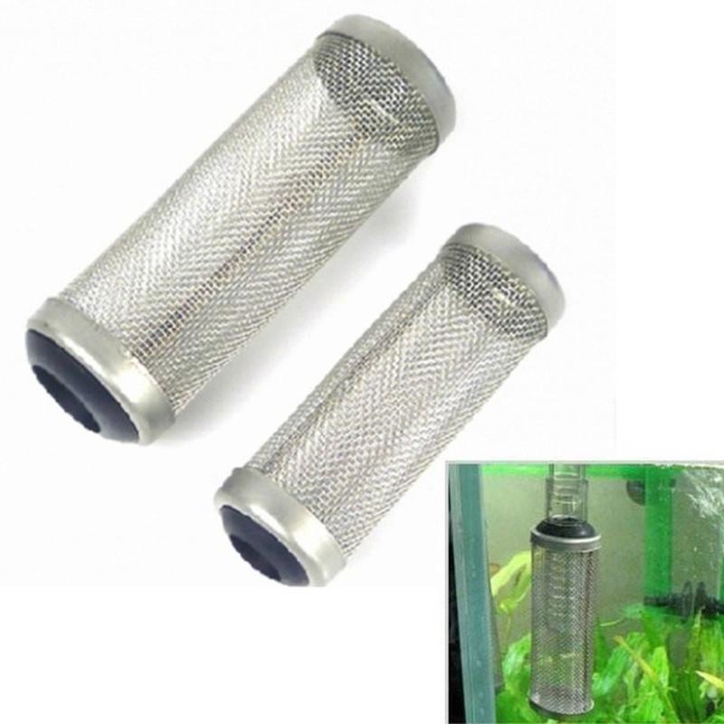 1PCS Edelstahl Filter für Aquarium Garnelen Zylinder Aquarium Filter für Fisch Tank Net Mesh Acce