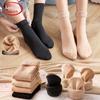 Snow Socks for Women, Fleece-Lined Thick Autumn And Winter Style, Nude Color Bare Leg Mid-Calf Plush Socks, Women's Warm Socks