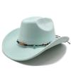 Ethnic Style Western Cowboy Hat With Large Brim For Outdoor Sunshade And Breathability