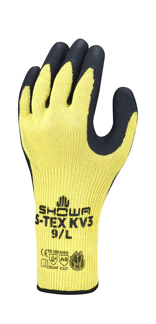 Перчатки Showa KV3 Размер L 1 пара [Защита от порезов] S-TEX чёрный