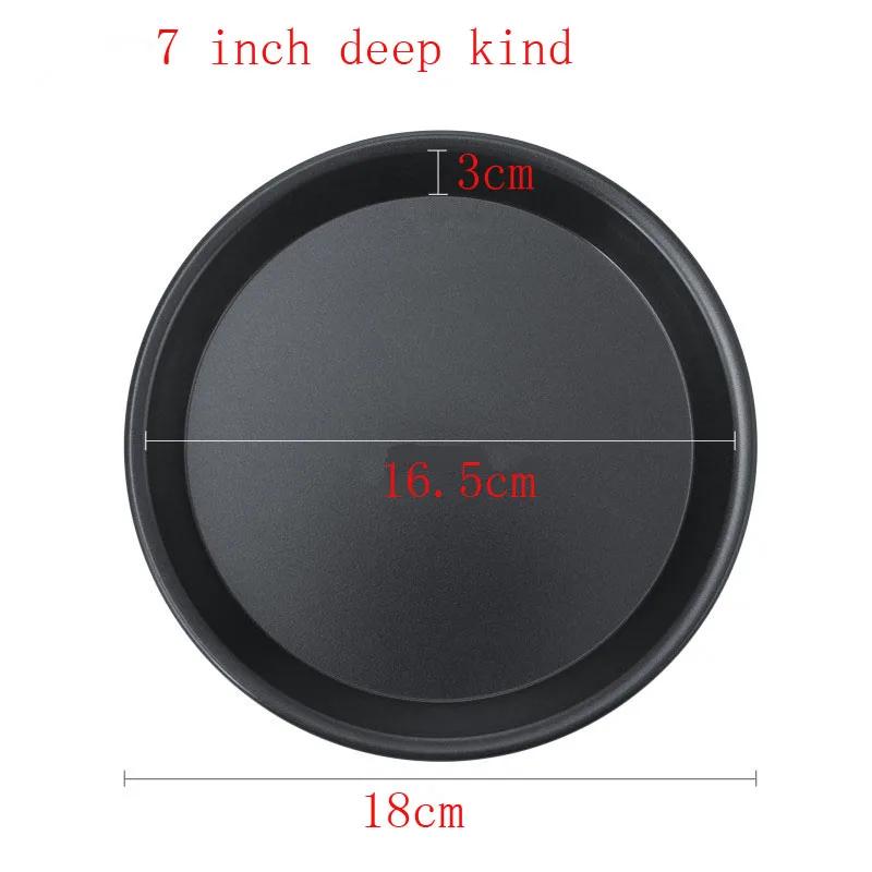 6 To 12inch Premium Non-Stick Pizza Pan Bakeware Carbon Steel Pizza Plate Round Deep Dish Pizza Pan Tray Mold Mould Baking Tools