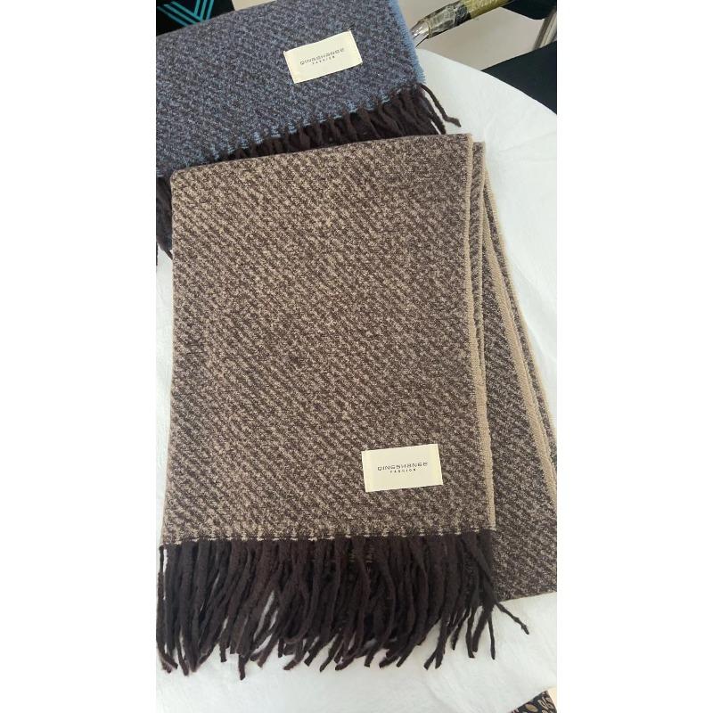 New Warm Thickened Scarf for Women  Autumn and Winter Casual Scarf for Men Korean Style Imitation Cashmere  Versatile Korean Style Shawl
