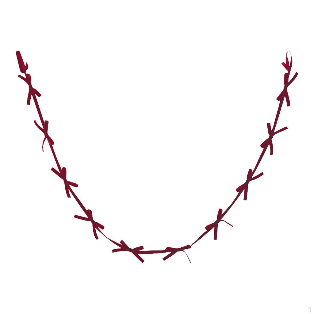 Weihnachts Schleifen Banner Dekoration 78,74 Zoll Hintergrund Hängende Schleife Girlande für Zuhause Wand Esszimmer