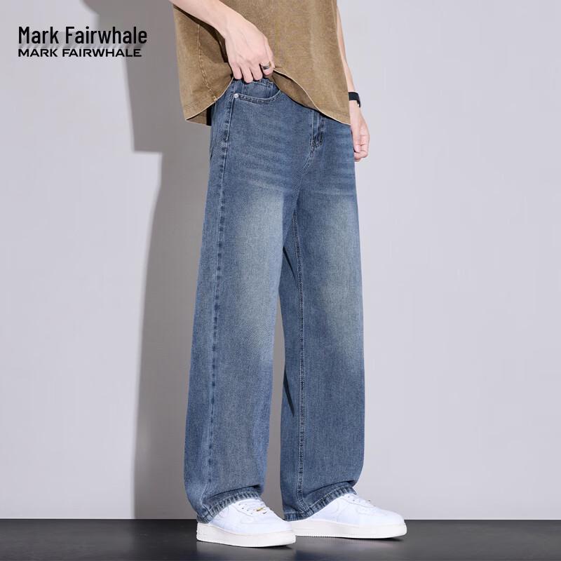 MARK FAIRWHALE Men's Loose Fit Casual Jeans