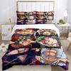 JOJO Anime Print Three Piece Bedding Set Fashion Article Boys Or Adults For Beds Quilt Covers Pillowcases Bedding Set Gift026