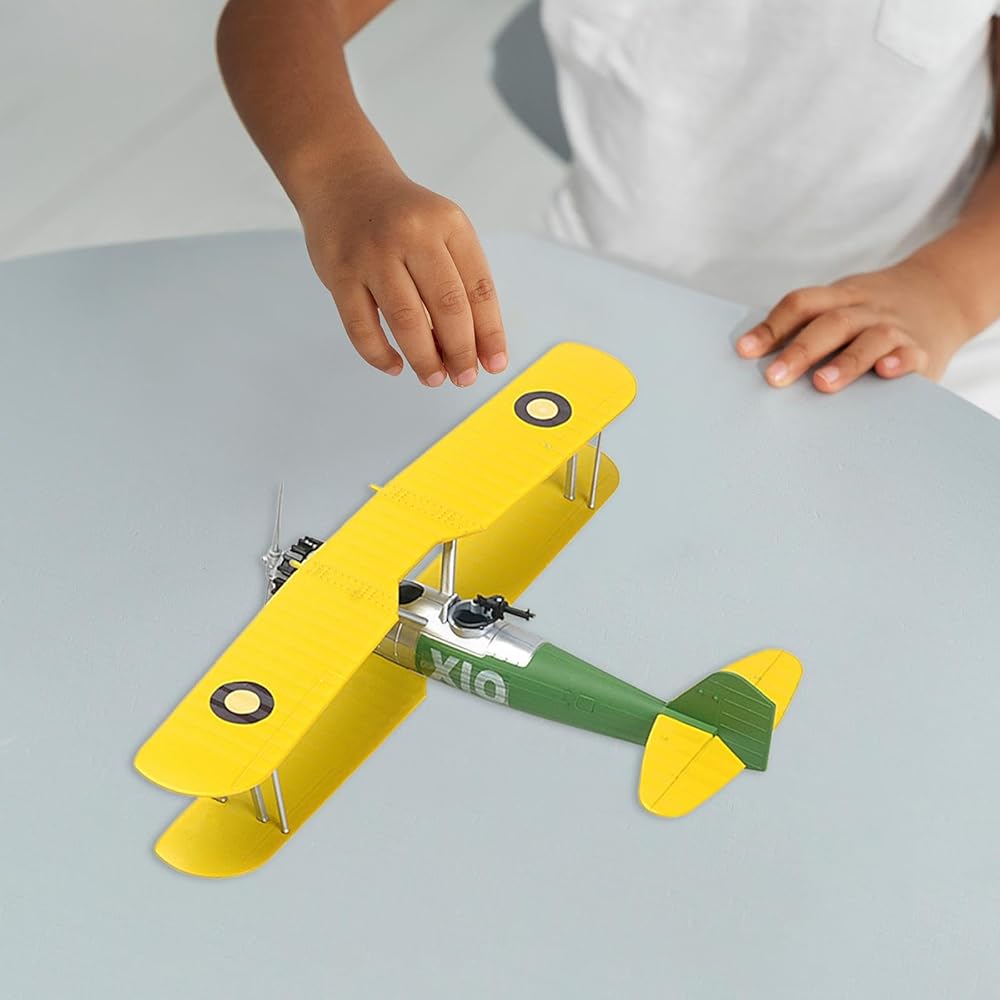 Colaxi 1/48 Aircraft Model Kit Yellow DIY Airplane Decoration Toy for Boys Table Display