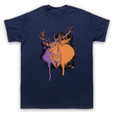 Deer Spray Paint Graffiti Graphic Art Cool Retro Mens And Womens T-Shirt