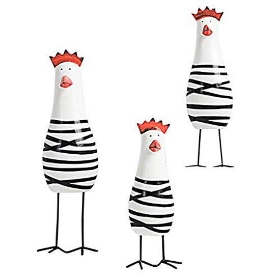 YISHUI chicken figurine Nordic goods cute rooster interior decoration wooden 3-piece set HP0115