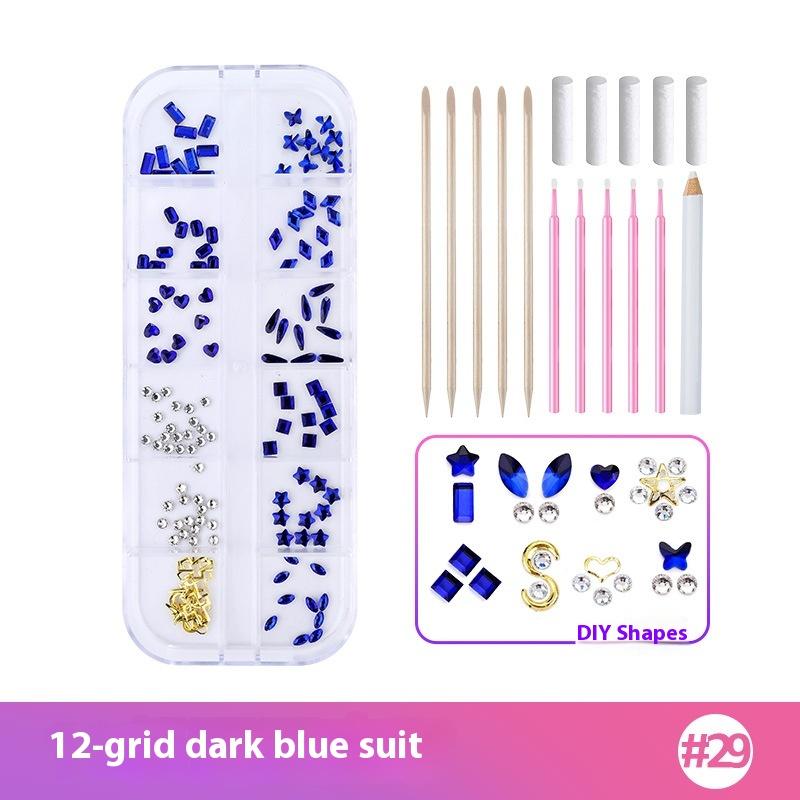 1 Set Dental Tooth Gems Crystal Diamond Heart Round Shaped Ornament Diy Tools Various Shapes Color Teeth Jewelry Denture