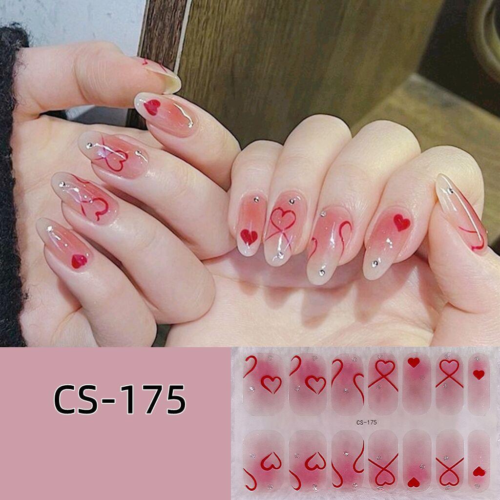 CS voděodolný nepečlivý gelový lak na nehty film vše nalepit japonský a korejský vítr malá červená kniha stejný film na nehty papír film na nehty papír