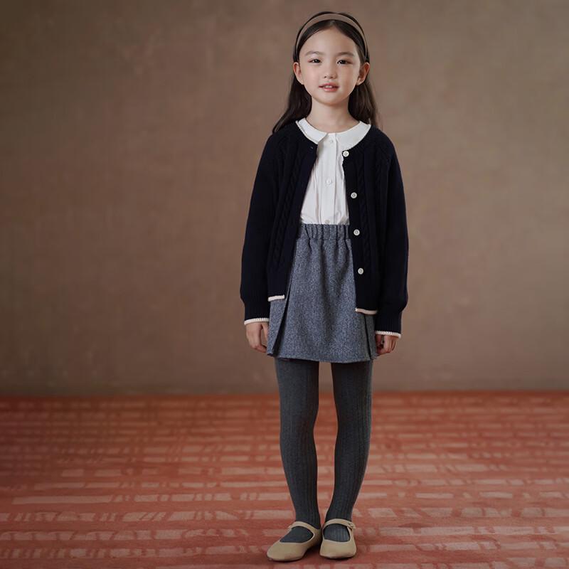 Hacikis Girls' Korean Style Long-Sleeve White Shirt