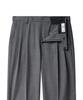 MUSINSA STANDARD Summer Wool Two-Tuck Wide Hidden Elastic Waist Slacks [Medium Gray]