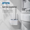 Wall-mounted Silicone Toilet Brush Set