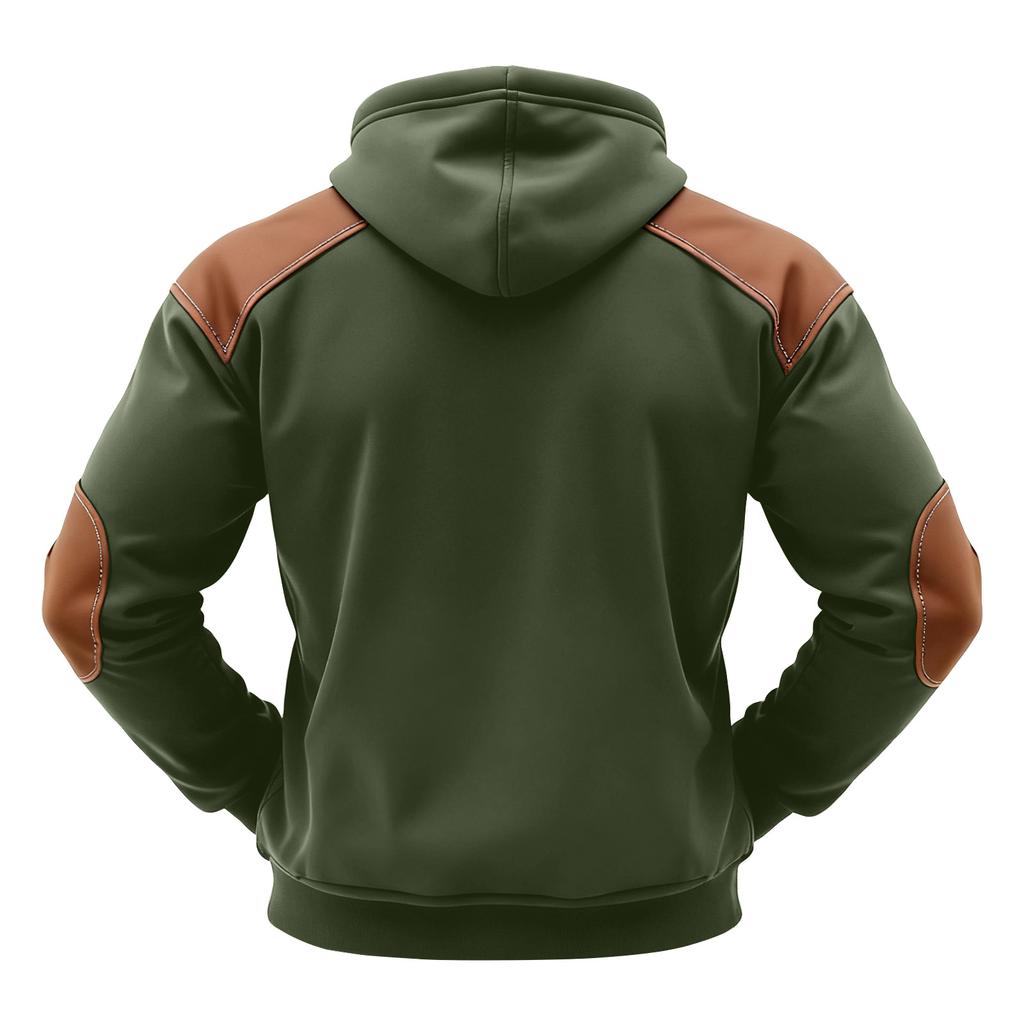 Men's Colorblock Sweatshirt Hoodie Men's Sports Large Size Casual Sweatshirt