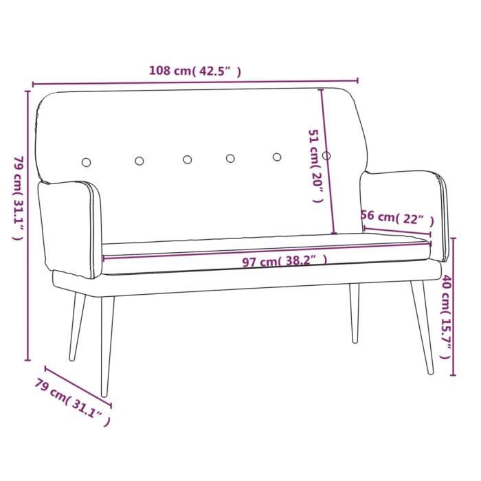 351417 vidaXL Bench Pink 108x79x79 Cm Velvet