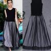 European Station Gauze Knitting Slim Sleeveless Dress