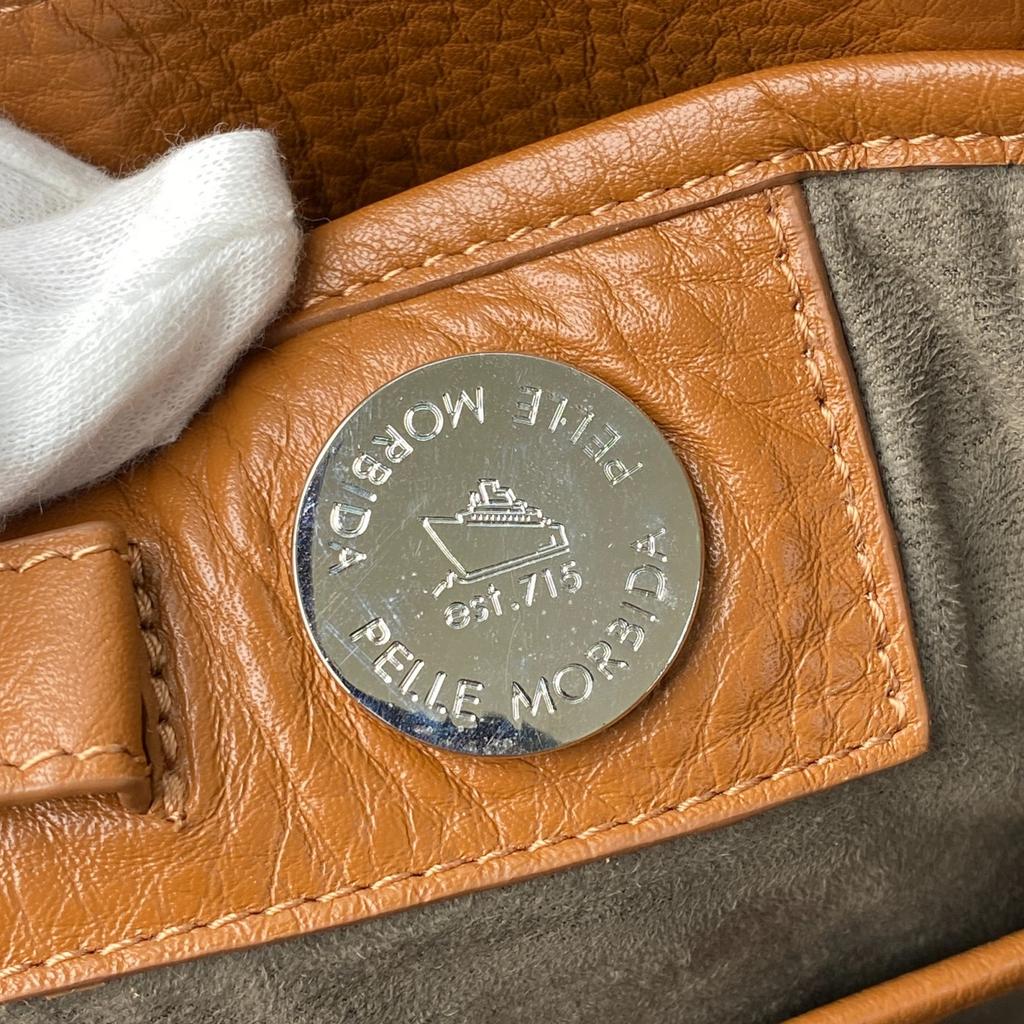 Used PELLE MORBIDATote Bag Brown Leather Women