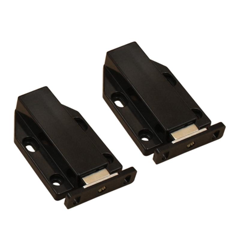 2pcs Push Open Cabinet Latches with Long Strokes Magnet Cupboard Push Latches Push to Open Latches for Tight & Secure