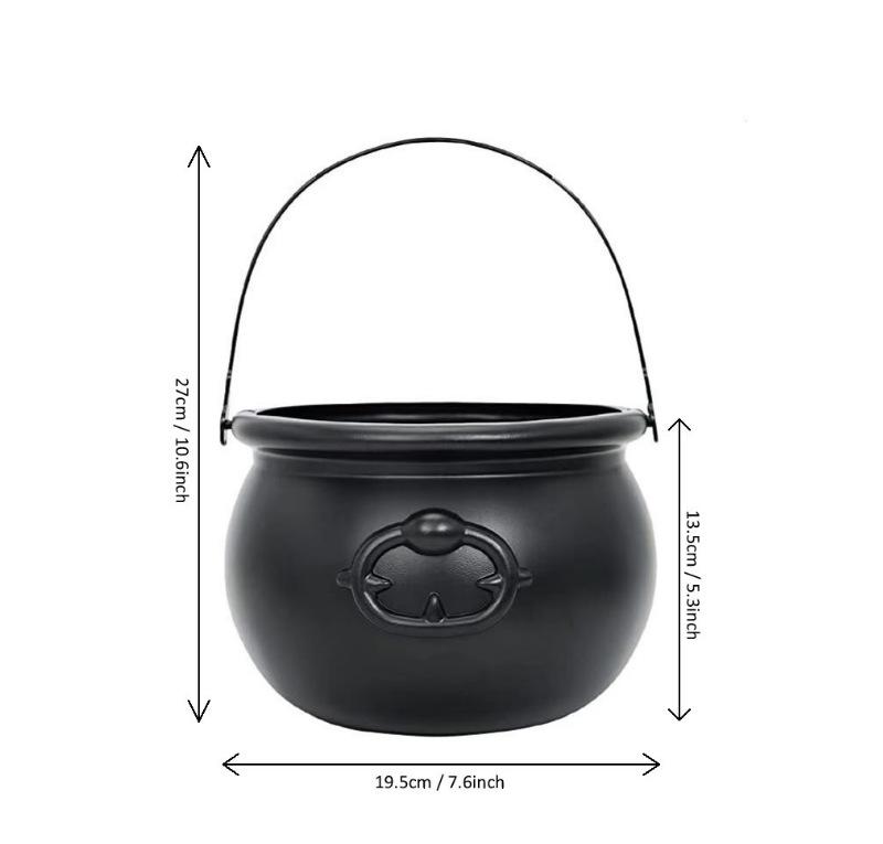 

1/3pc Halloween Candy Bucket Mini Black Candy Kettles Cauldron Pot Trick Or Treat Holder Halloween Party Decoration Prop 1Pcs чёрный