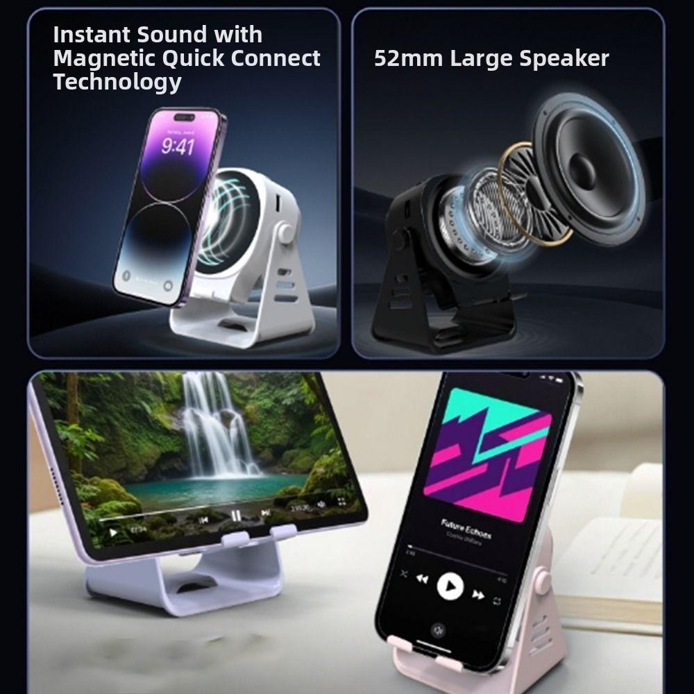USB Charging Inductive Speaker Phone Stand Adjustable Angle Wireless Audio Speaker Phone Support
