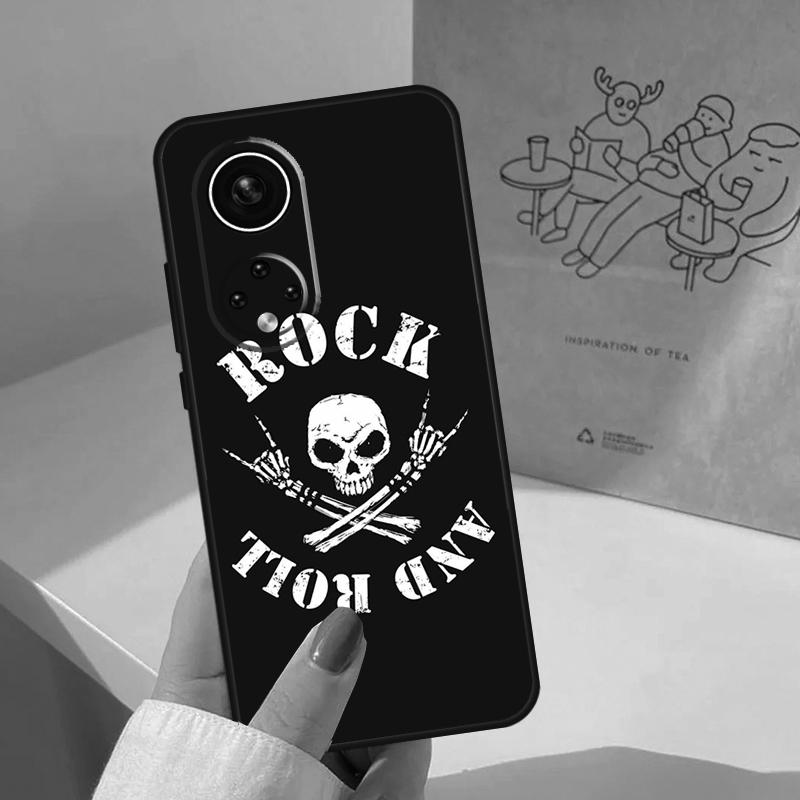 

Чехол Rock and Roll Skull для Honor Magic 8 Pro 7 6 5 Lite Чехол для Honor 200 400 50 70 90 X8a X8b X9a X9b X9c Honor X9a