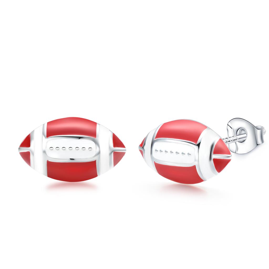 VOJO Sports Stud Earrings Football, Soccer, Basketball, Volleyball, Tennis, Baseball Earrings for Women Men Player Fan Gifts