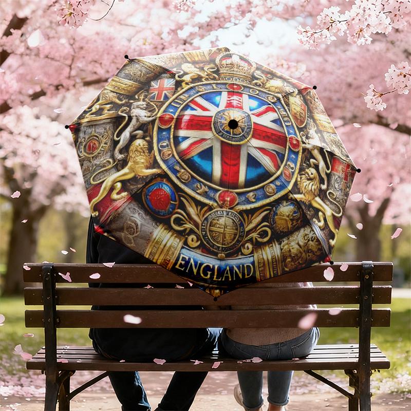 1 pz Impero Britannico Londra Inghilterra Ombrello Portatile Pieghevole Struttura a Ossa Forate Telaio in Ferro Ombrello da Esterno per la Casa