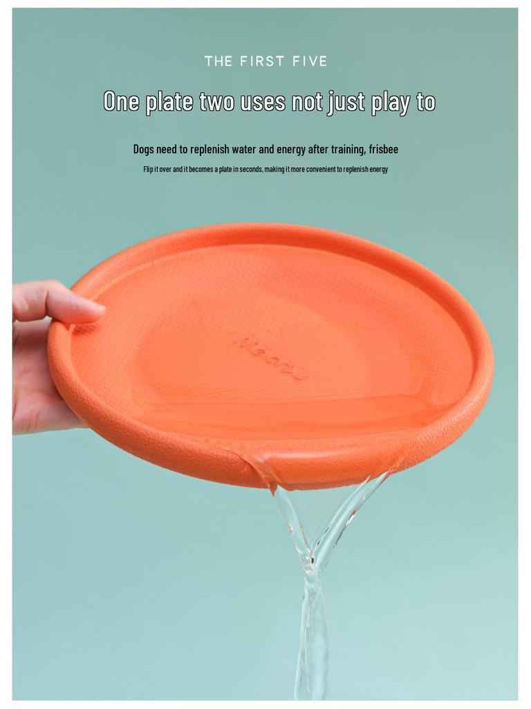 Frisbee Suave TPR Resistente a Mordiscos Meianju - Juguete Flotante Interactivo para Mascotas