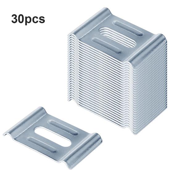 30/60Pcs Metal Cable Raceways Hold Down Clamp Support Washer Fit 4mm-6mm Wire Diameter Basket Wire Mesh Cable Tray