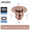 Stainless Steel Pop-Up Bounce Core Basin Drain Filter Hair Catcher Sink Strainer Bathtub Stopper Universal Bathroom Plug Tool