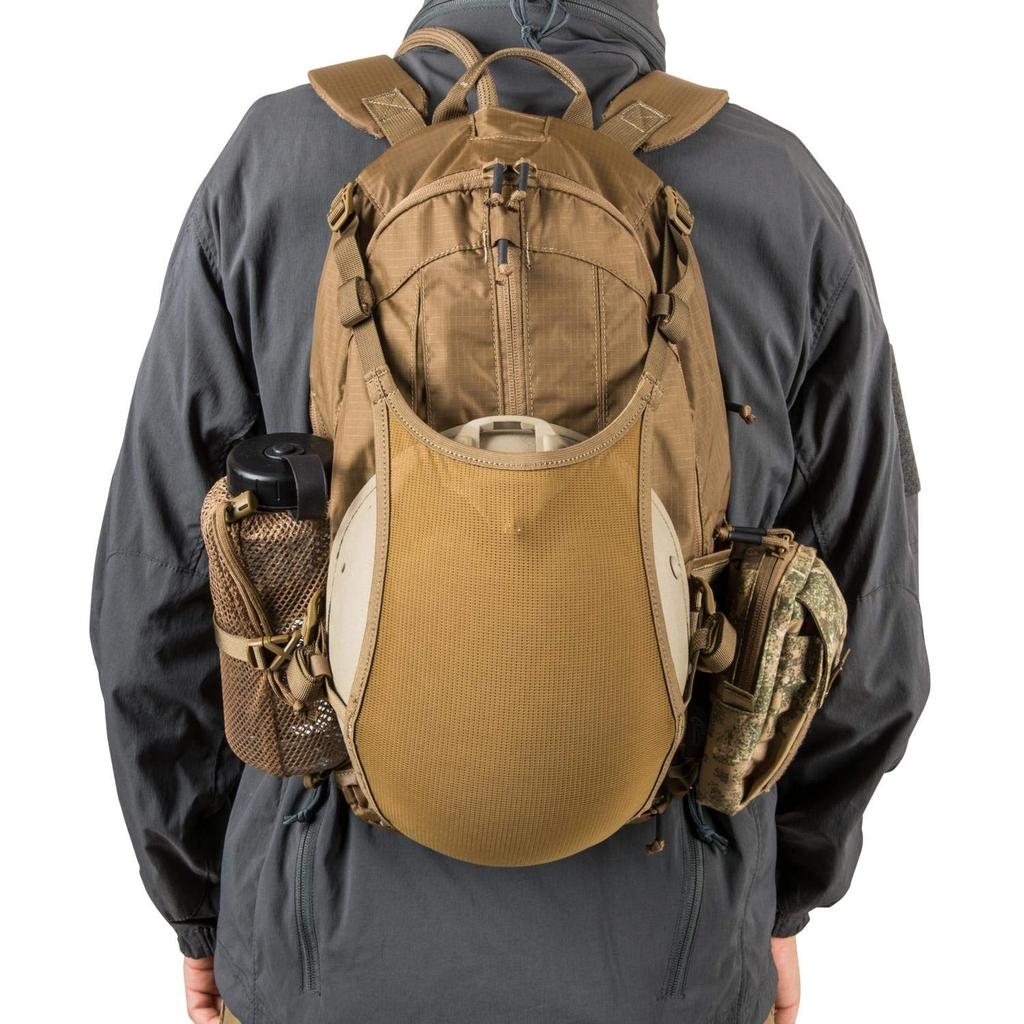 Helikon-Tex Groundhog Backpack, 10L, Coyote Design, Lightweight Hydration Backpack for Military and Tactical Use, Ideal for Mountaineering, Outdoor