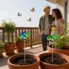 Standing Bee Feeder Weather-Resistant Outdoor Feeding Cup Colorful Flower Bee Bath For Drinking Birds Hummingbird Outdoor Yard