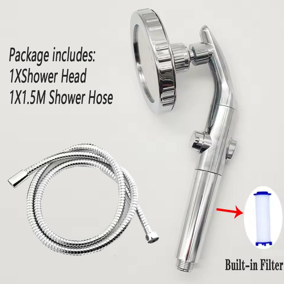 Hand Spray/Top Spray Dual-Purpose High Pressure Shower Head Big Panel Showerhead One-Key Stop Water Sprayer Bathroom Accessories