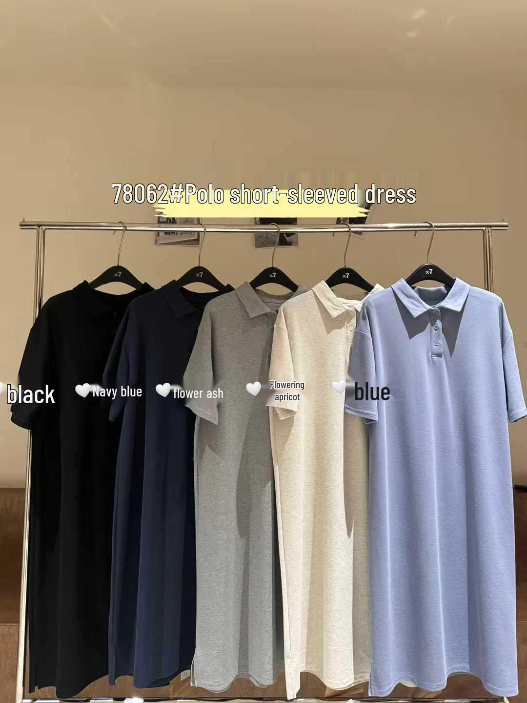 

Women s Spring Korean Style Plus Size Casual Over-the-Knee Dress One Size L чорний