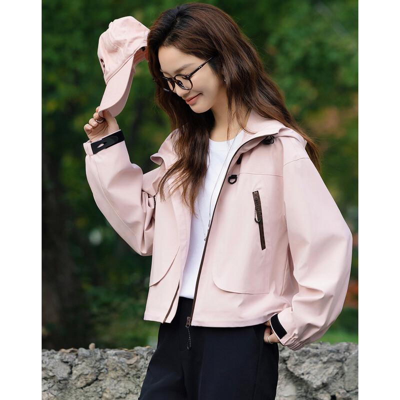 Demana Tech-Proof Petite Hooded Color-Block Outdoor Jacket