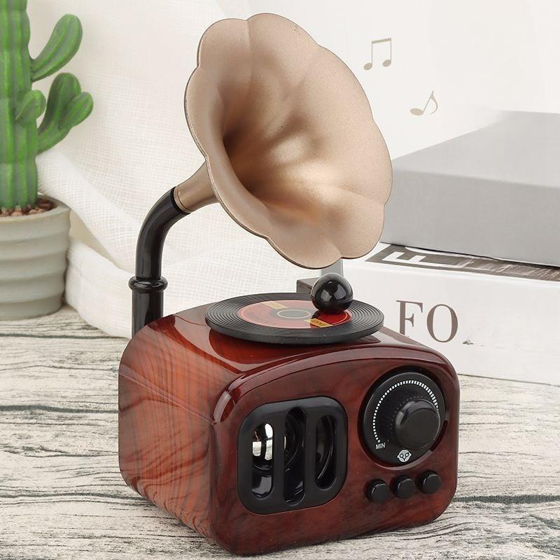 Vintage Gramophone Model Music Box, Eight-track Player, Home Decoration Item, Photography Prop, Living Room Accessory