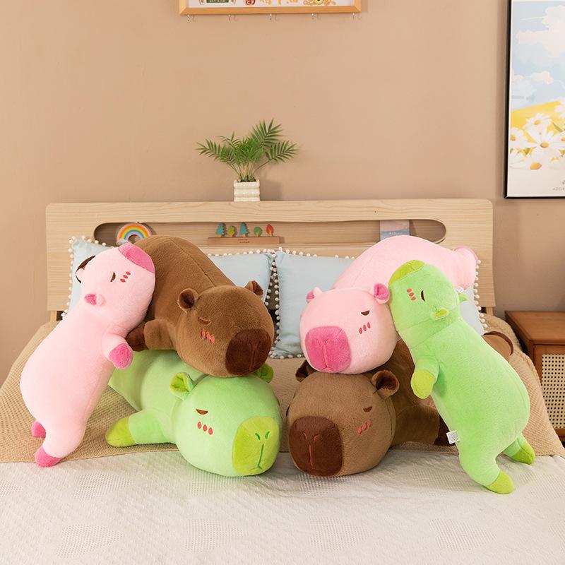 Party-Modell Kapibara Wurfkissen Wasserschwein Puppe Bett langes Kissen Plüschtier große Puppe Schlafpuppe
