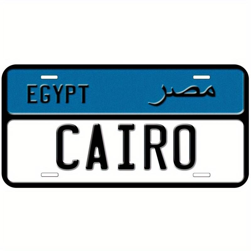 

Vintage Egypt Cairo City Themed Aluminum Metal Sign Retro Egyptian Style Wall Decor for Home Bar Cafe Office Living Room Art Orn 15x30cm(5.9x7.8inch)