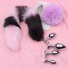 Removable Fox Tail Metal Anal Plug for Role-Playing and Alternative Erotic Play