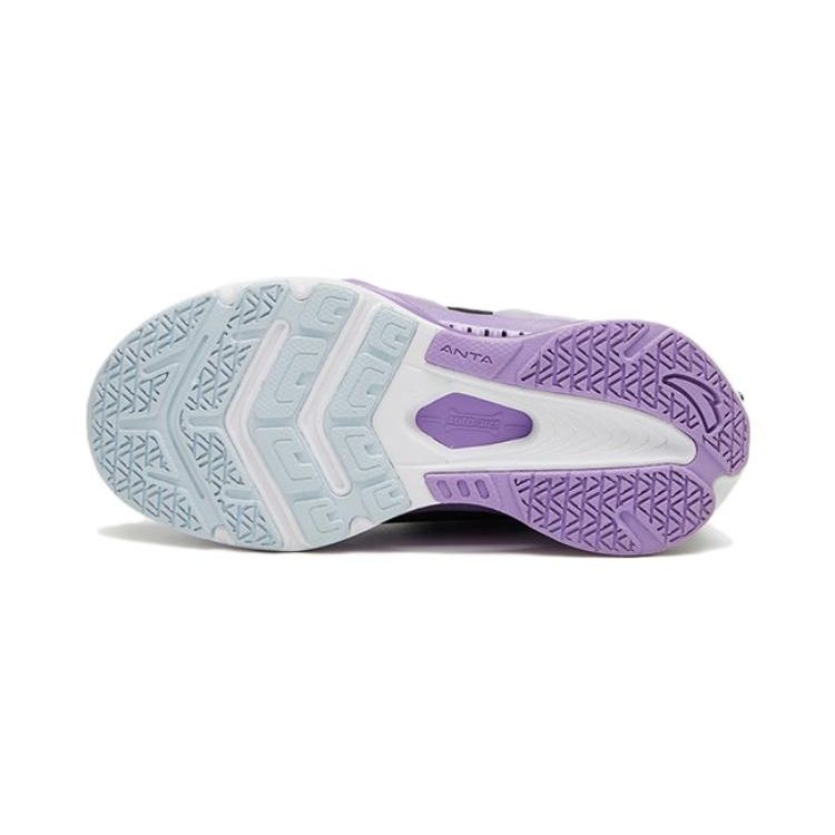 Anta Monthly Physical Test Non-Slip Shock Absorbing Wear-Resistant Low-Top Running Shoes Kids sneaker Black White Blue 322329905H-3