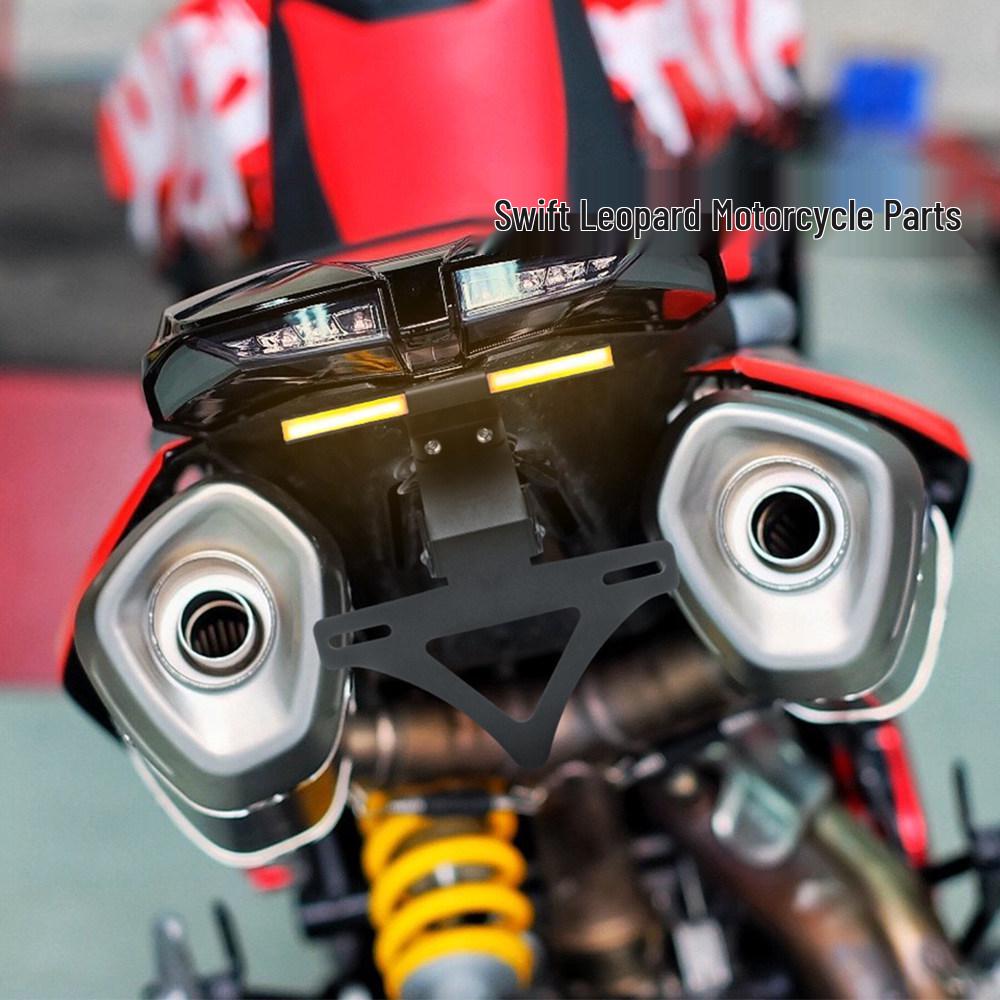 Ducati Hypermotard 950 Modified Tail License Holder with Turn Signals & Folding Brake Light