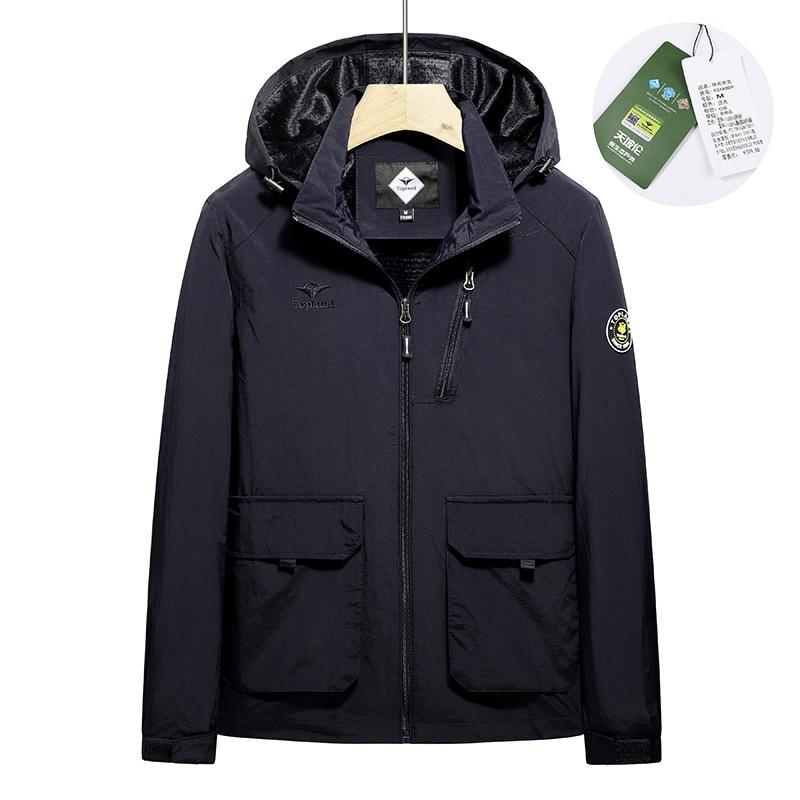 

Весенне-осенняя куртка Tooling, мужская повседневная универсальная куртка для активного отдыха, куртка свободного покроя, большого размера, для среднего возраста 5XL синий