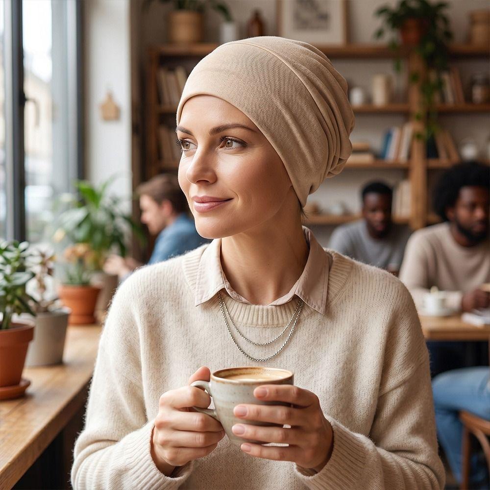 Elastic Hijab Caps Wrap Style Cancer Chemo Hat New Turban Hat  Hair Loss