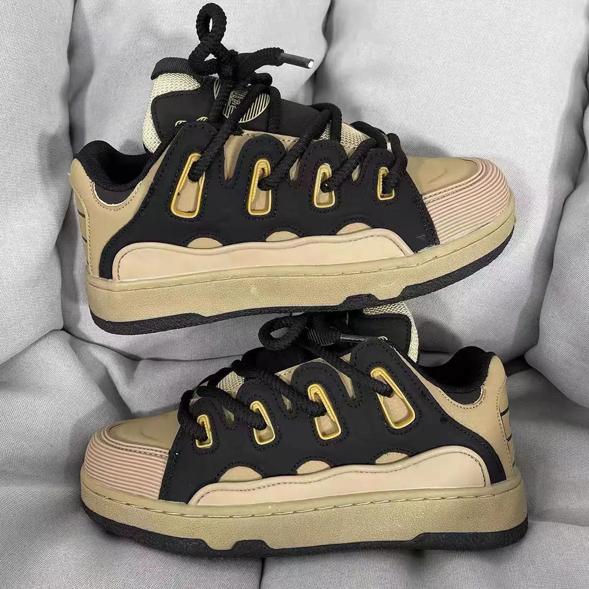 

Мода 2025 Новые женские вулканизированные туфли Женские кеды для скейтборда Ретро этнические спортивные модные спортивные туфли Zapatos Casuales 44 черный коричневый