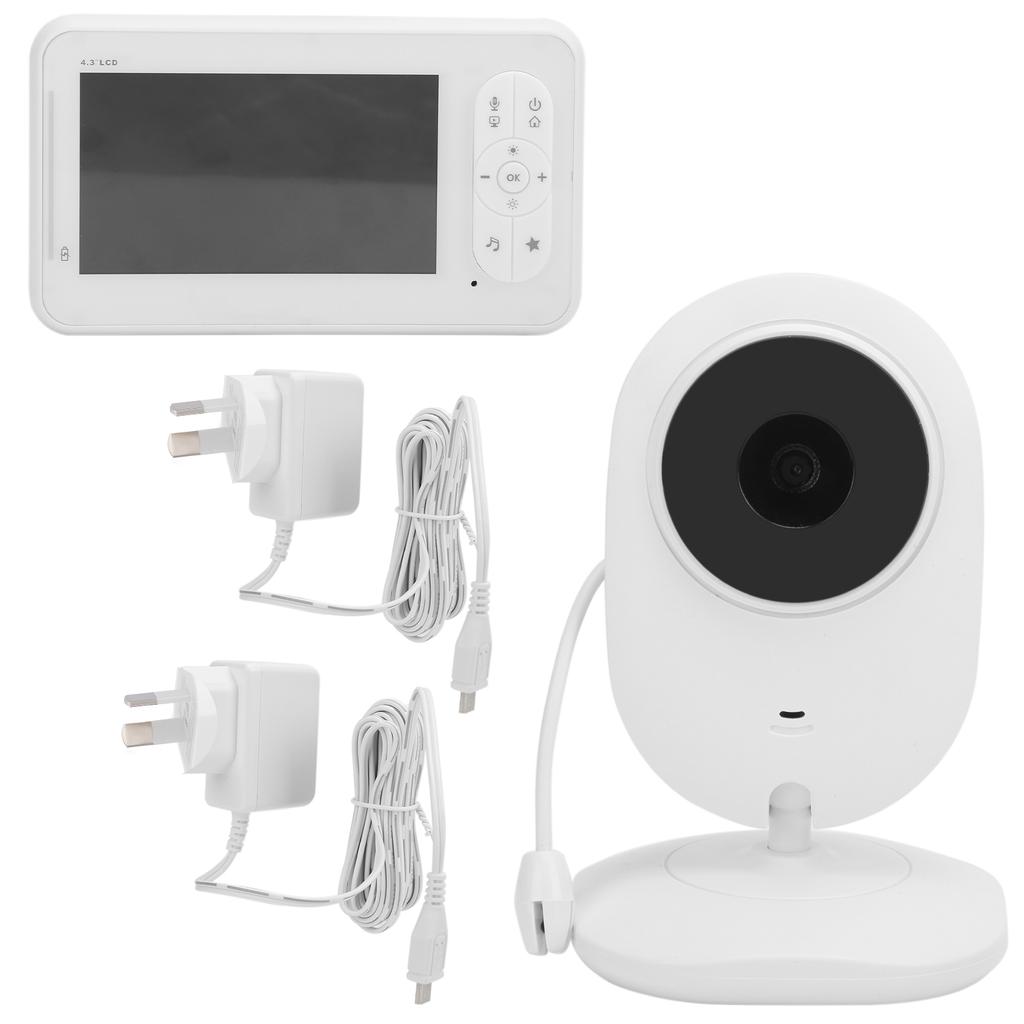 Wireless Digital Baby Monitor Temperature Display Music Function Video Baby Monitor 100?240VAU Plug